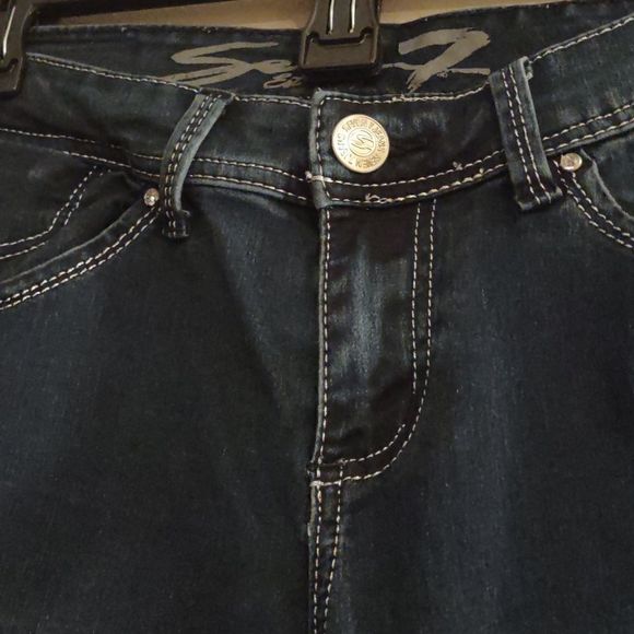 Seven7 Size 6 Skinny Ankle Jeans Metallic Thread - Picture 2 of 10
